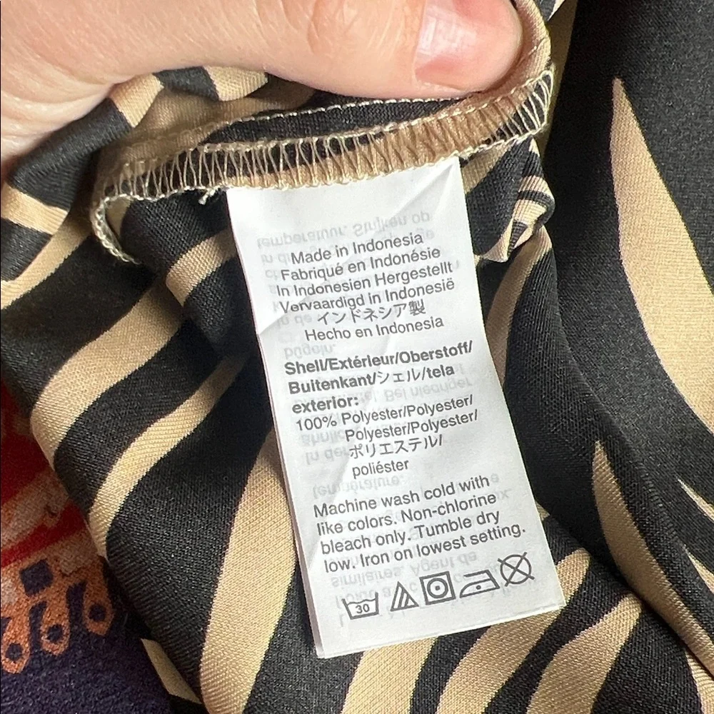J. Crew Black and Cream Zebra Camisole